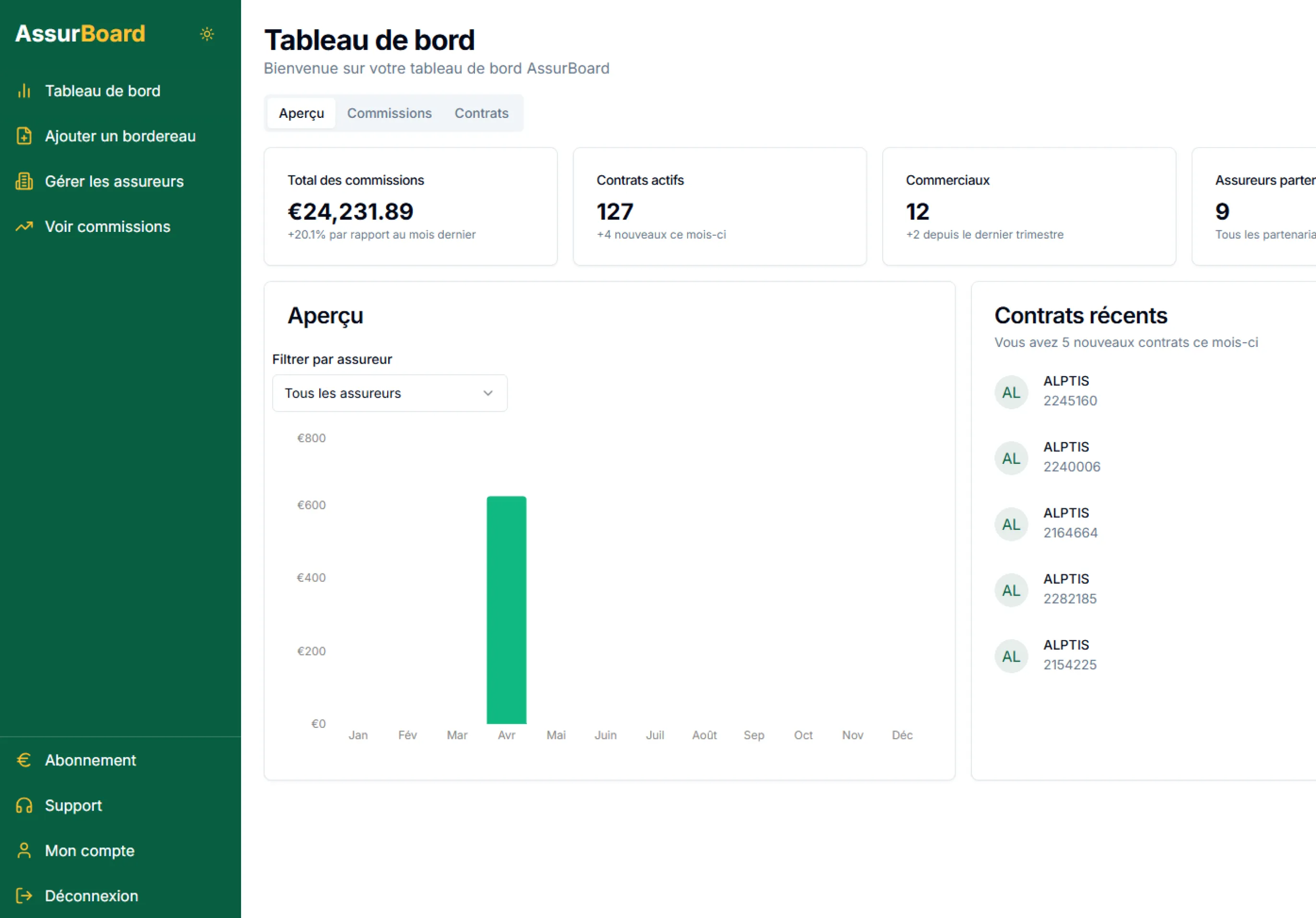 Insurance Portal for AssurBoard